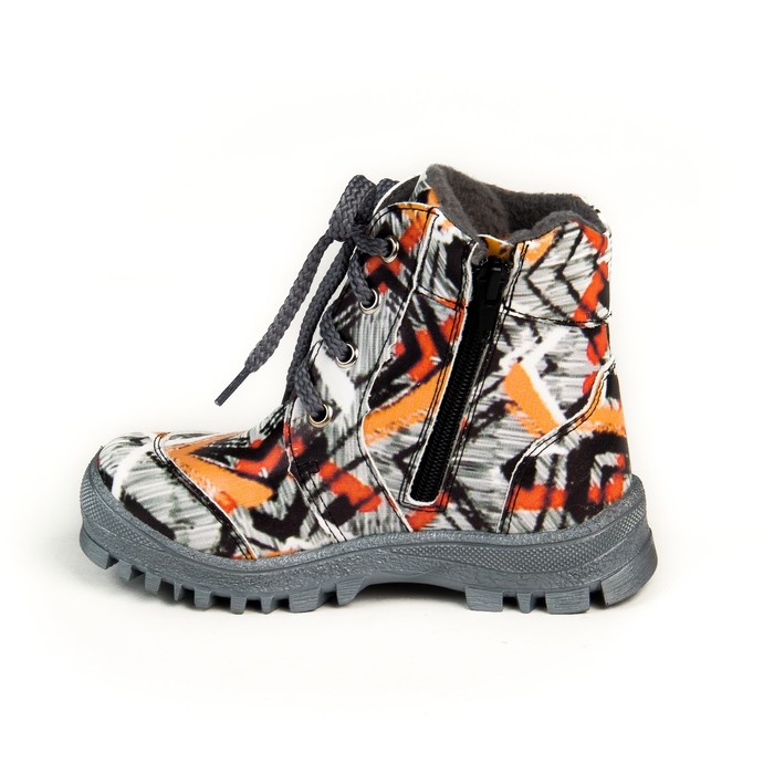 Ботинки дошкольные арт. 70418 (серый/оранжевый) (р.32)
