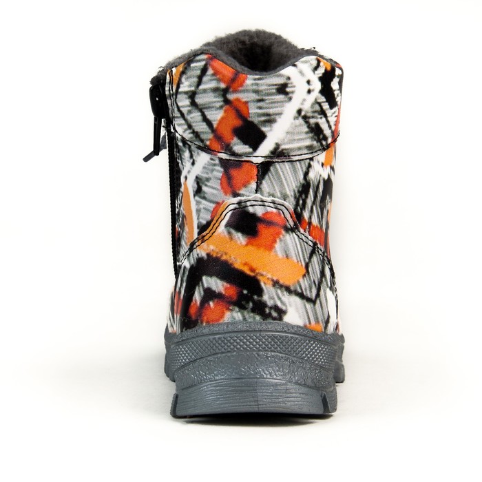 Ботинки дошкольные арт. 70418 (серый/оранжевый) (р.32)