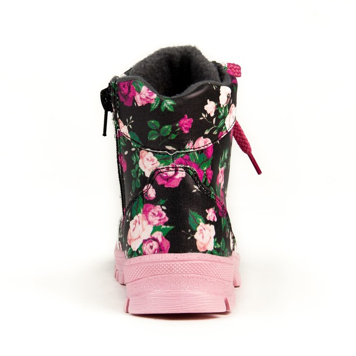 Ботинки дошкольные арт. 70412 (чёрный/розовый) (р.32)