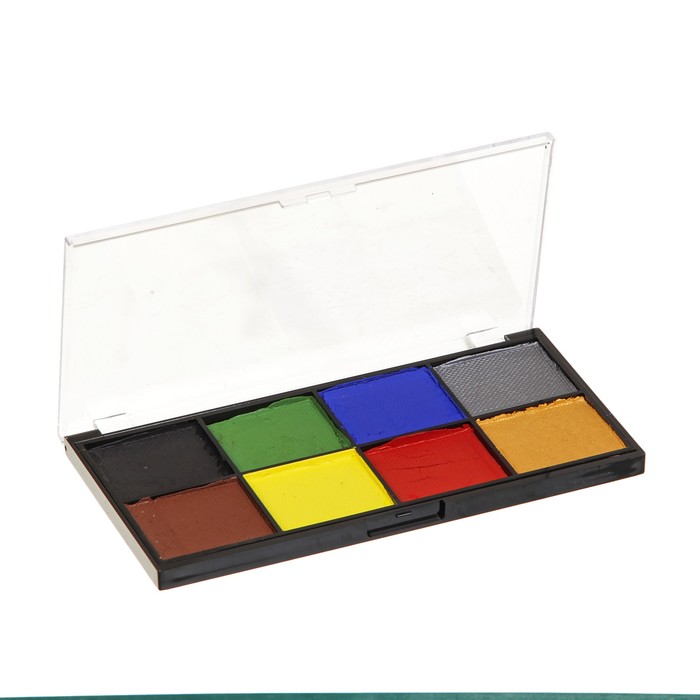 Набор красок аквагрим, 8 цветов, золото, серебро 800-56920