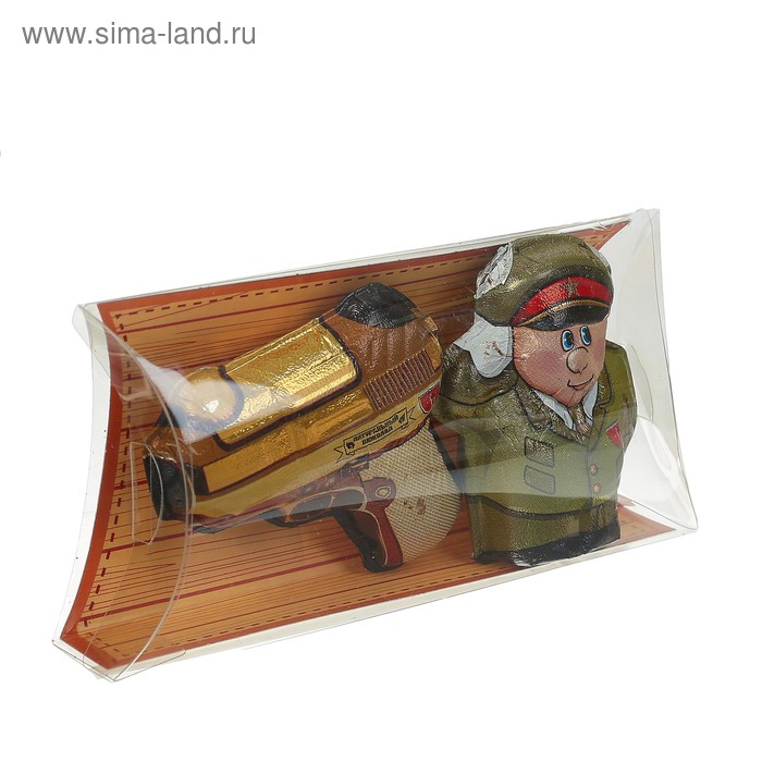 фото Подарочный набор "служу отечеству" (солдатик и пистолет) 75 г золотое правило