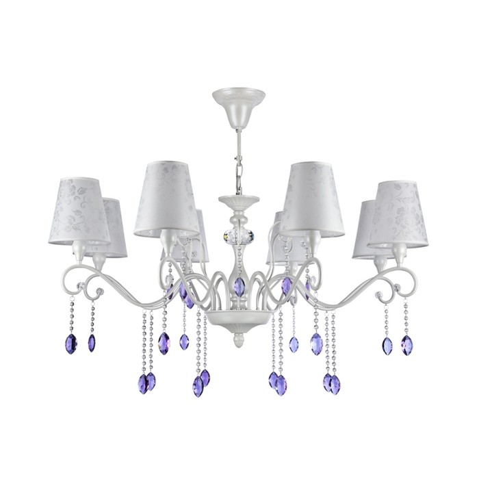 Люстра подвесная Adelaide 8x40W E14 жемчужный белый 97,9x97,9x52,8см