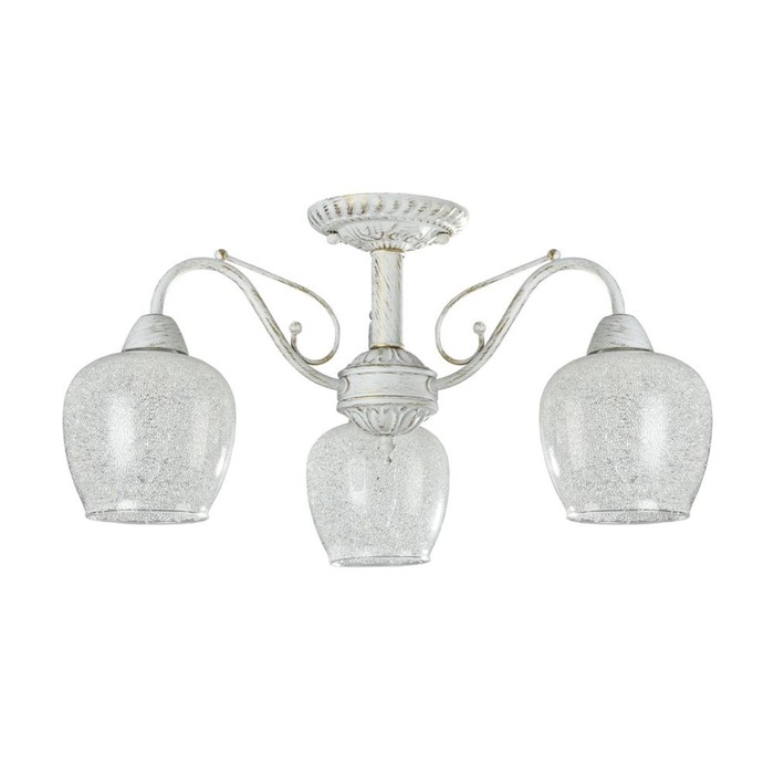 Люстра потолочная Andri 3x60W E14 белое золото 52,3x52,3x28,3см