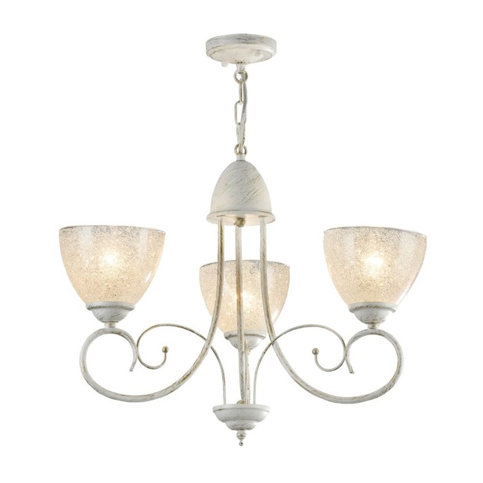 Люстра подвесная Annette 3x60W E14 белое золото 54x54x41см