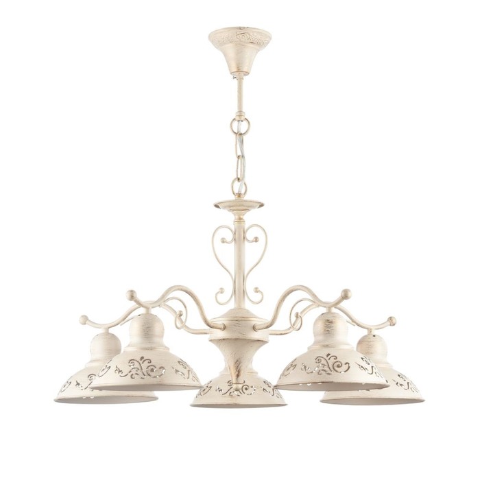 Люстра подвесная Benoit 5x60W E27 кремовое золото 67x67x35,5см