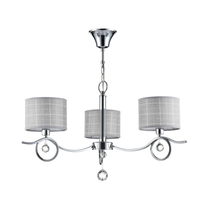 Люстра подвесная Bertrand 3x40W E14 хром 68,5x68,5x33см