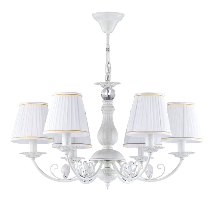 Люстра подвесная Bianchi 6x40W E14 белое золото 64x64x38,6см