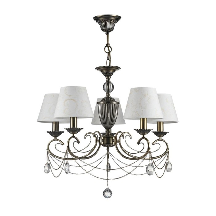 Люстра подвесная Brossard 5x40W E14 бронза 64x64x53см