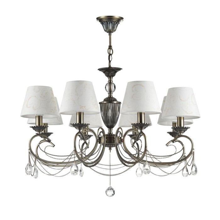 Люстра подвесная Brossard 8x40W E14 бронза 78,5x78,5x53см