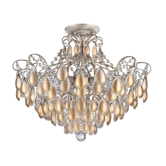 Люстра потолочная Chabrol 6x40W E14 кремовое золото 59,2x59,2x47,3см