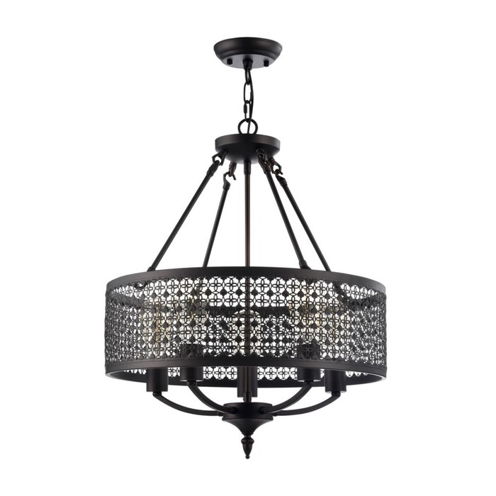 Люстра подвесная Conte 5x60W E27 античный коричневый 50x50x60см