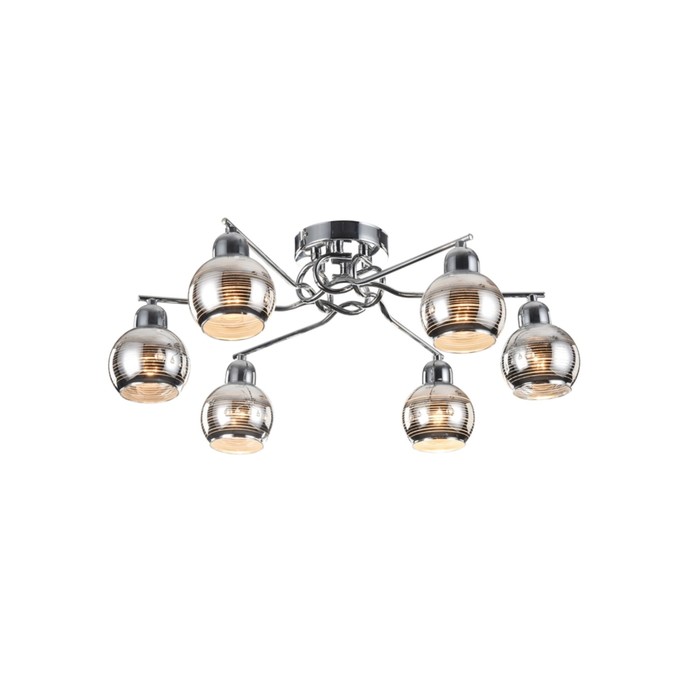 Люстра потолочная Cosmo 6x40W E14 хром 57x57x20см