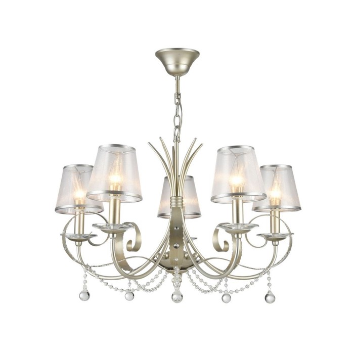 Люстра подвесная Darina 5x40W E14 серебристо-коричневый 67x67x44,8см