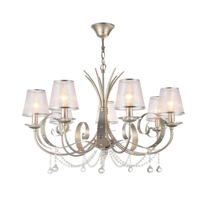 Люстра подвесная Darina 7x40W E14 серебристо-коричневый 79x79x49,1см