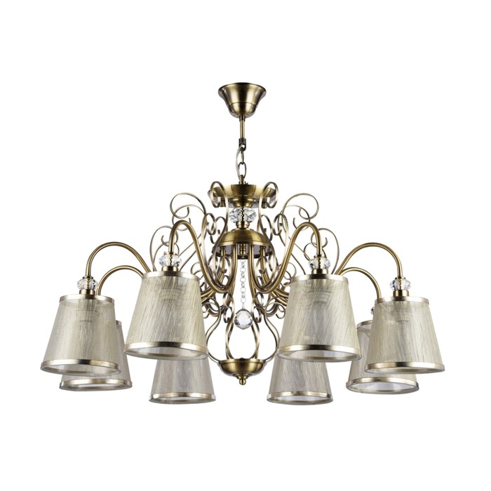 Люстра подвесная Driana 8x40W E14 античная бронза 81,2x81,2x41,4см