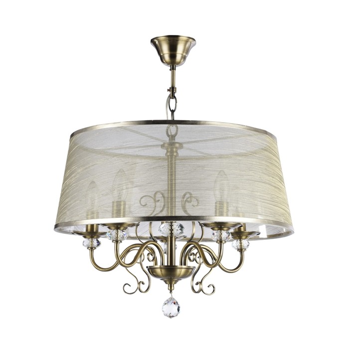 Люстра подвесная Driana 5x40W E14 античная бронза 53x53x41см