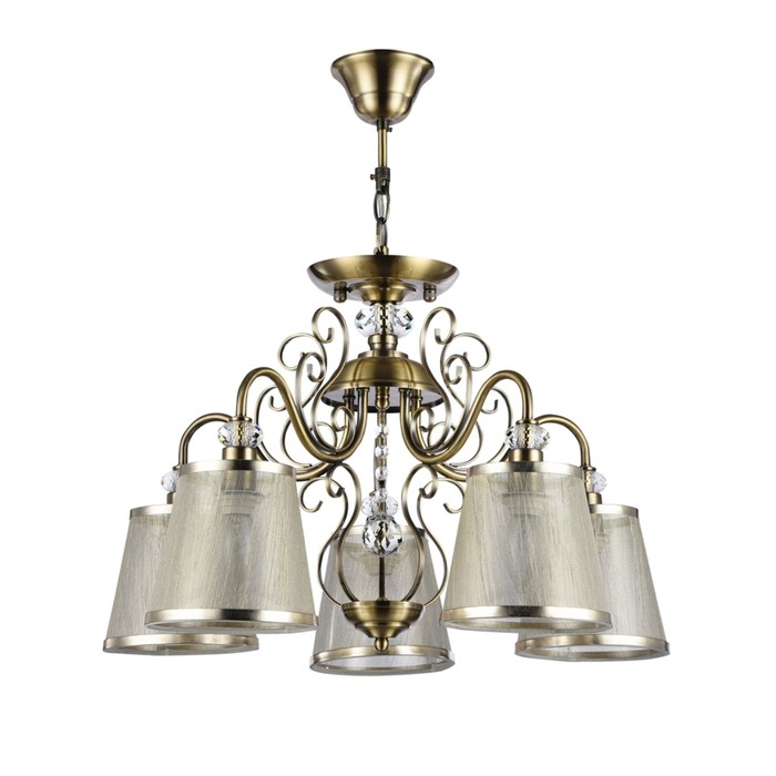 Люстра подвесная Driana 5x40W E14 античная бронза 58,3x58,3x37,4см