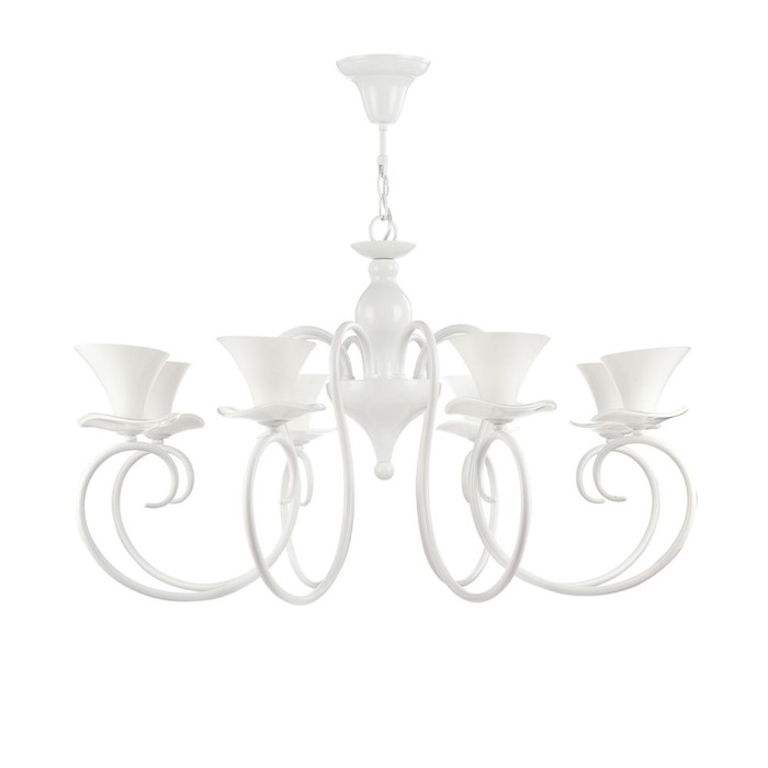 Люстра подвесная Fabre 8x40W E14 белый 92,3x92,3x51,6см