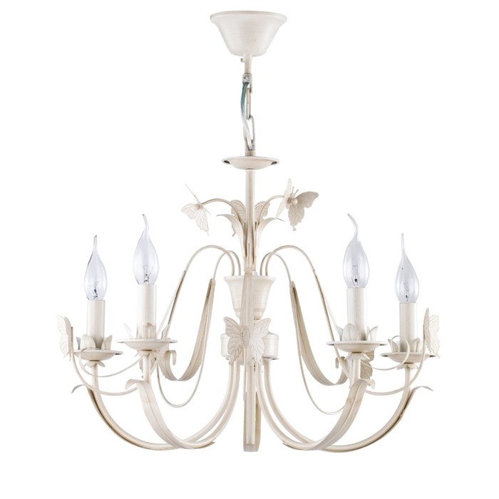 Люстра подвесная Farfalla 5x60W E14 античный коричневый 54x54x39,5см