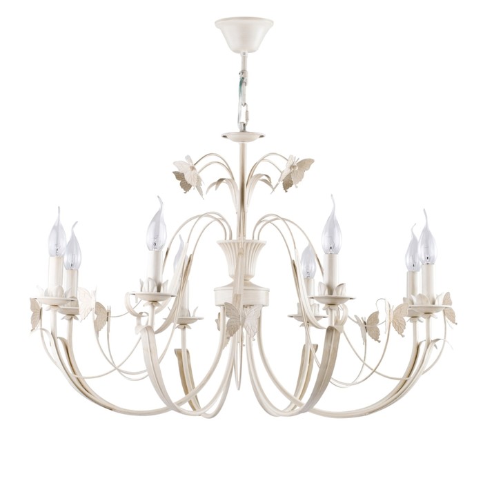 Люстра подвесная Farfalla 8x60W E14 античный коричневый 78x78x49см