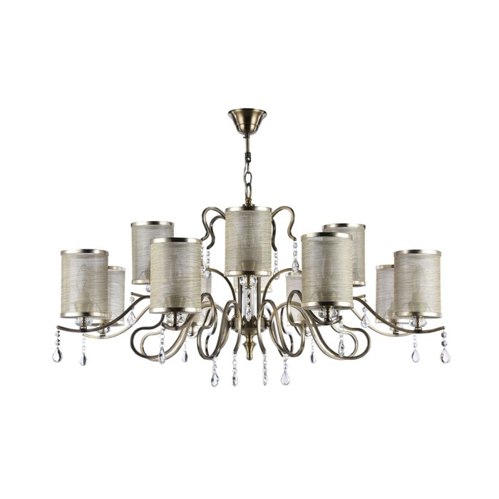 Люстра подвесная Faust 12x40W E14 античная бронза 100,8x100,8x46,7см