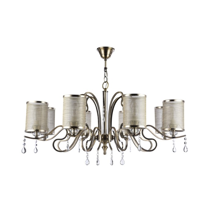 Люстра подвесная Faust 8x40W E14 античная бронза 90,6x90,6x41,3см