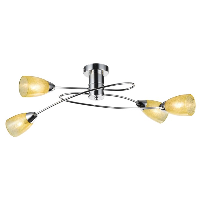 Люстра потолочная Flash 4x40W E14 хром 32x70x25см