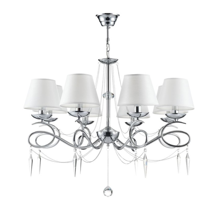 Люстра подвесная Haley 8x40W E14 хром 75x75x57см