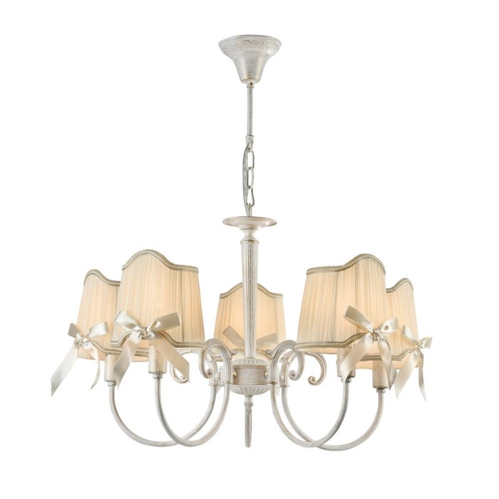 Люстра подвесная Kate 5x40W E14 белое золото 65x65x39,5см