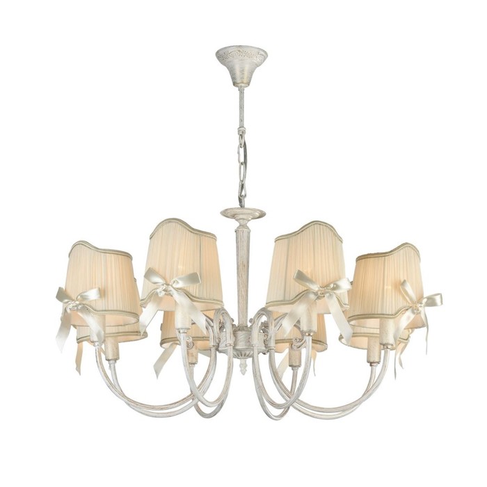 Люстра подвесная Kate 8x40W E14 белое золото 76x76x41,5см