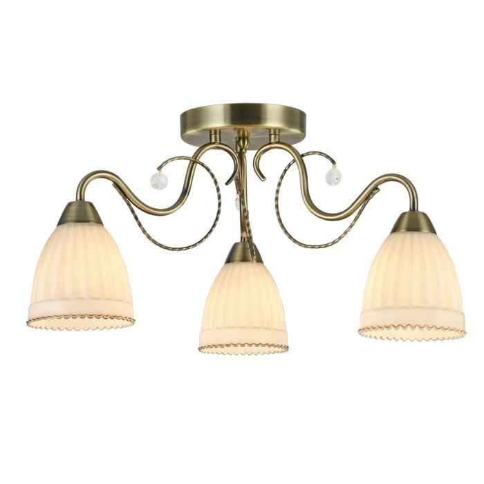 Люстра потолочная Letizia 3x40W E14 бронза 55,5x55,5x26см