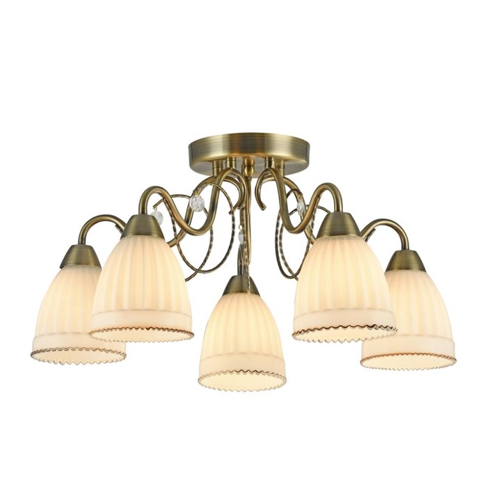 Люстра потолочная Letizia 5x40W E14 бронза 55,5x55,5x26см