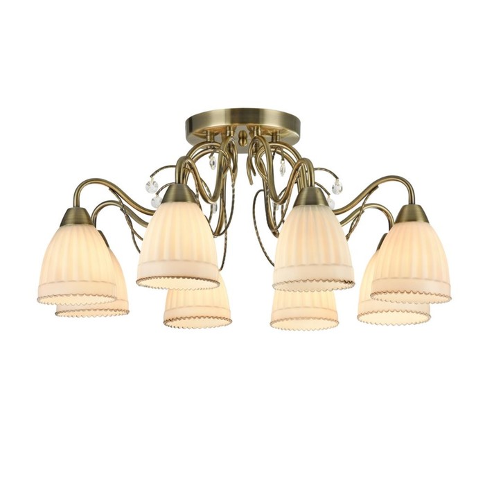 Люстра потолочная Letizia 8x40W E14 бронза 67,5x67,5x28см