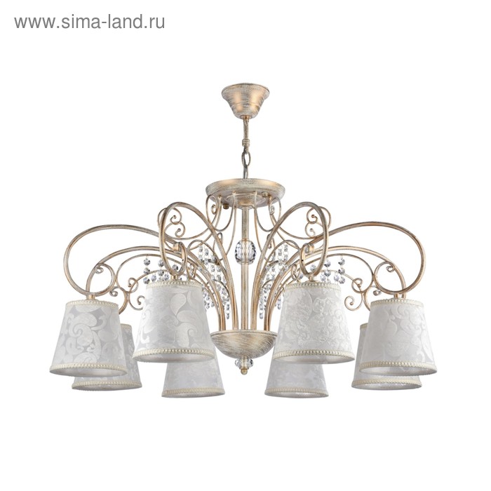 

Люстра Lorette 8x40Вт E14 белое золото