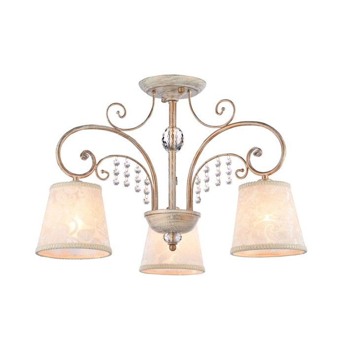 Люстра подвесная Lorette 3x40W E14 белое золото 59,4x59,4x38,8см