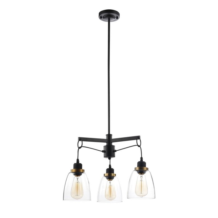 Люстра подвесная Louise 3x60W E27 античный коричневый 48x48x139см