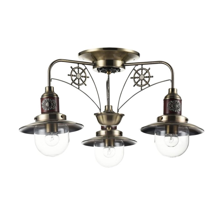 Люстра потолочная Marino 3x60W E27 бронза 63x63x34,5см