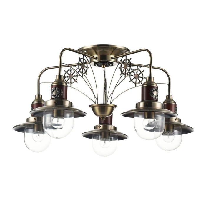 Люстра потолочная Marino 5x60W E27 бронза 73x73x36см