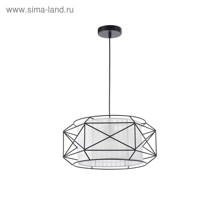 

Люстра подвес Mizar 1x60W E27, чёрный, белый 40x40x144 см