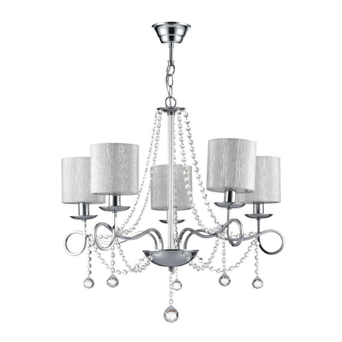 Люстра подвесная Morel 5x40W E14 хром 63x63x58см