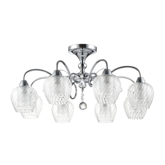 Люстра потолочная Nora 8x40W E14 хром 73x73x33,5см