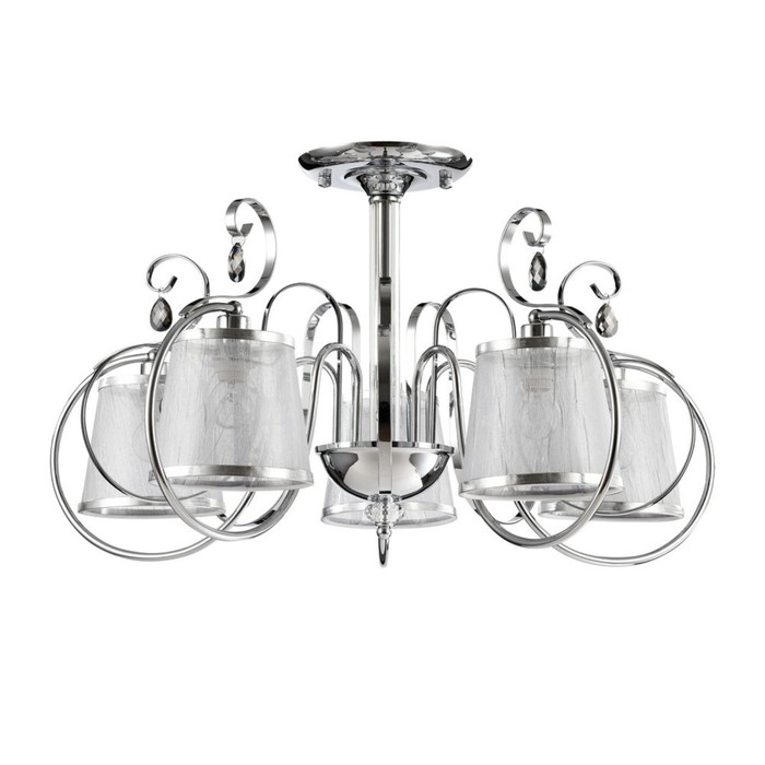 Люстра потолочная Simone 5x40W E14 хром 73,9x73,9x40,9см