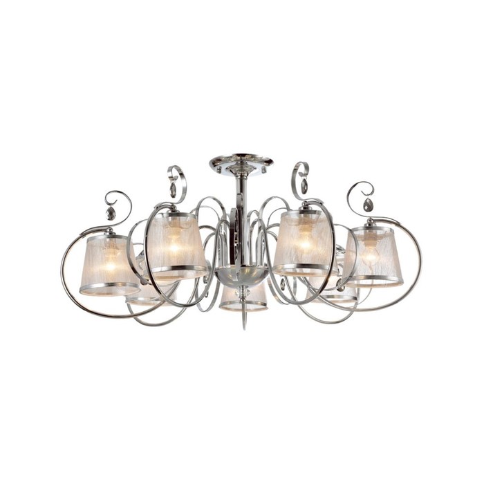 Люстра потолочная Simone 7x40W E14 хром 93,9x93,9x42,5см