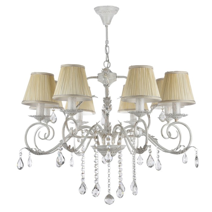 Люстра подвесная Susie 8x60W E14 белое золото 78x78x95см