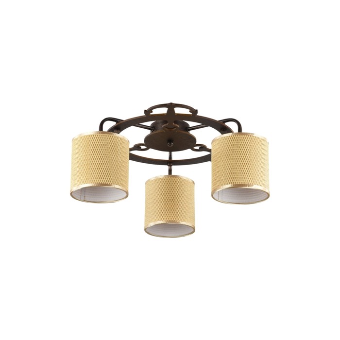 Люстра потолочная Timone 3x40W E14 коричневый 50x50x20см