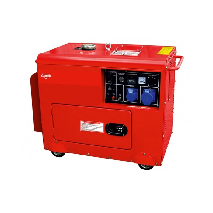 Генератор дизельный Elitech ДЭС 8000ЕМК, 4Т, 6 кВт, 12 л.с., 474 см3, 14 л, эл.старт