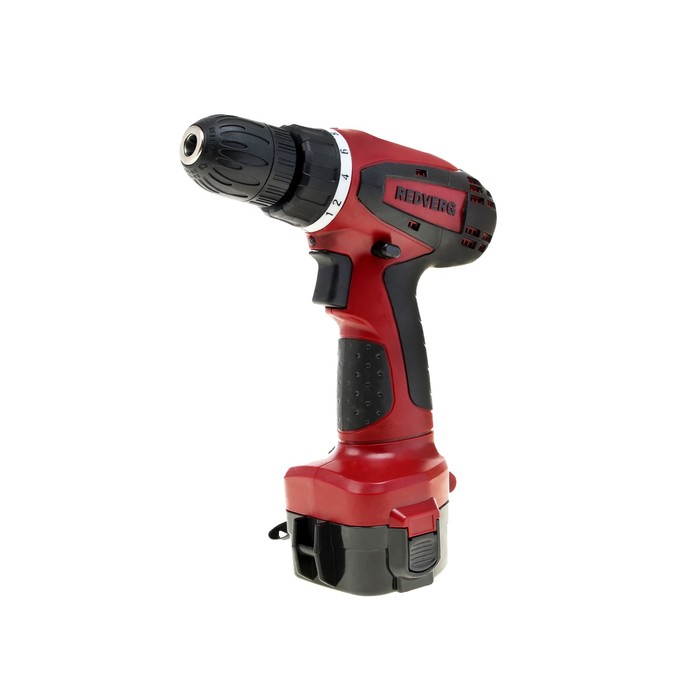 Дрель RedVerg RD-SD12N/1T, аккумуляторная, 12 В, 1.3 Ач, 15 Нм, 550 об/мин, БЗП 10 мм