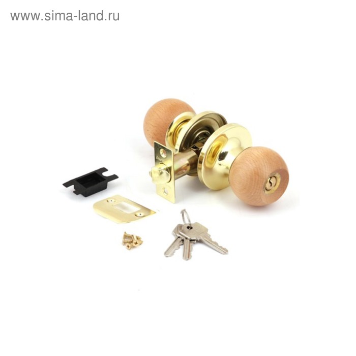 

Защелка ручка Avers 6072-01-G/Beech, с ключом, с фиксатором, золото/св.дерево