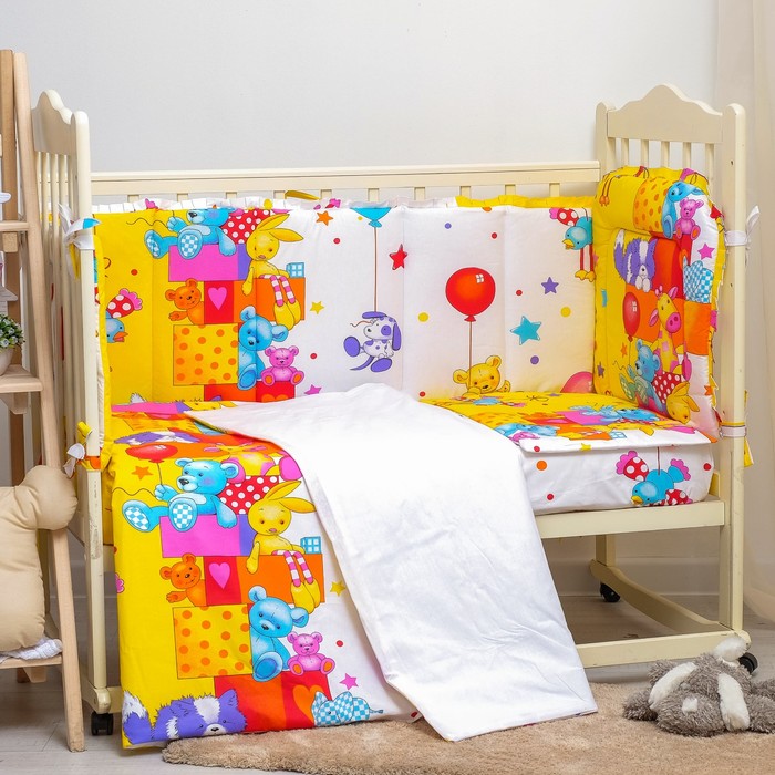 Комплект в кроватку (6 предметов) "Игра", бязь хл100%