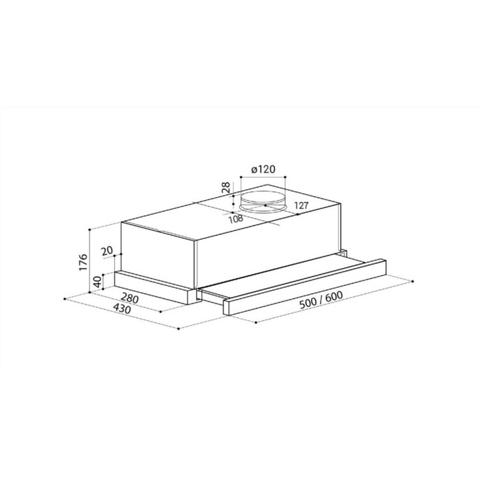 Вытяжка Lex GS GLASS 600 White, 3 скорости, белое стекло